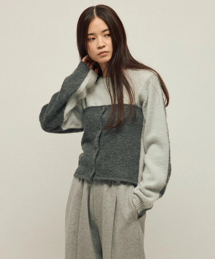 Alpaca Blend Bicolor Knit Vest