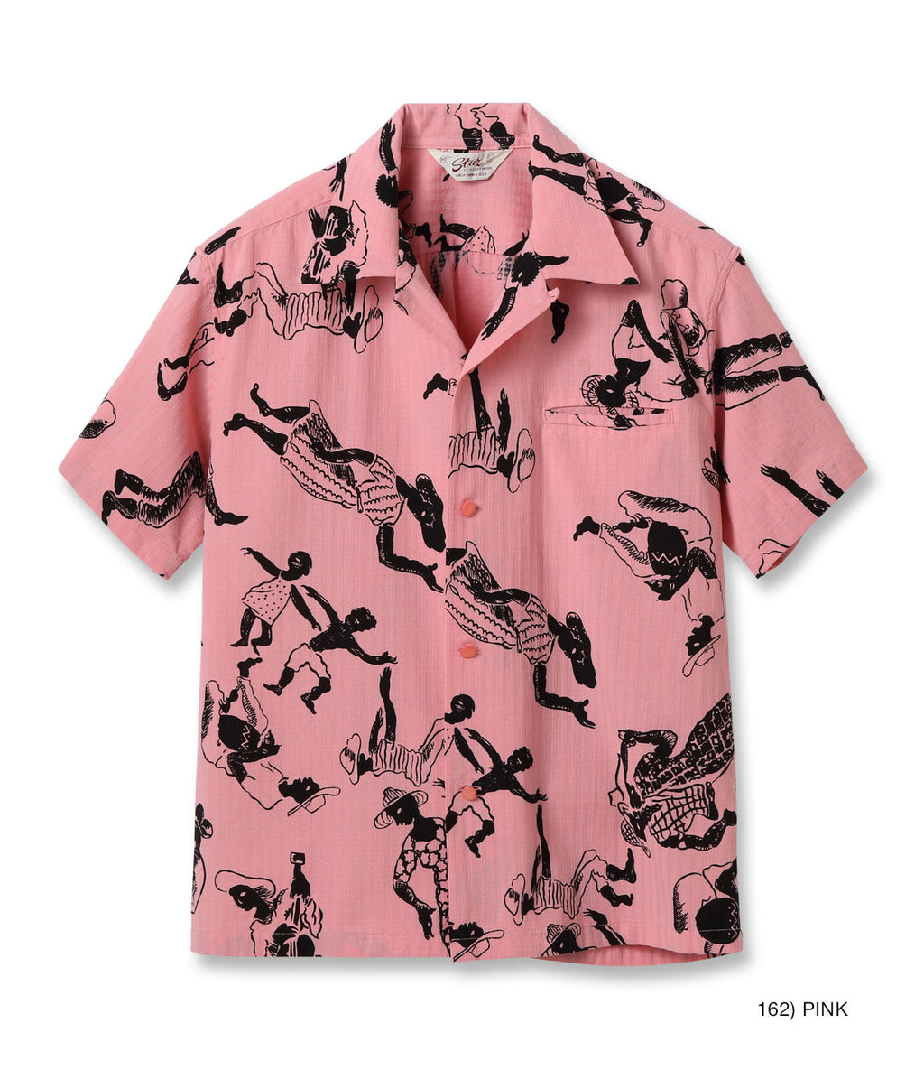 DOBBY COTTON OPEN SHIRT “CARIBBEAN”