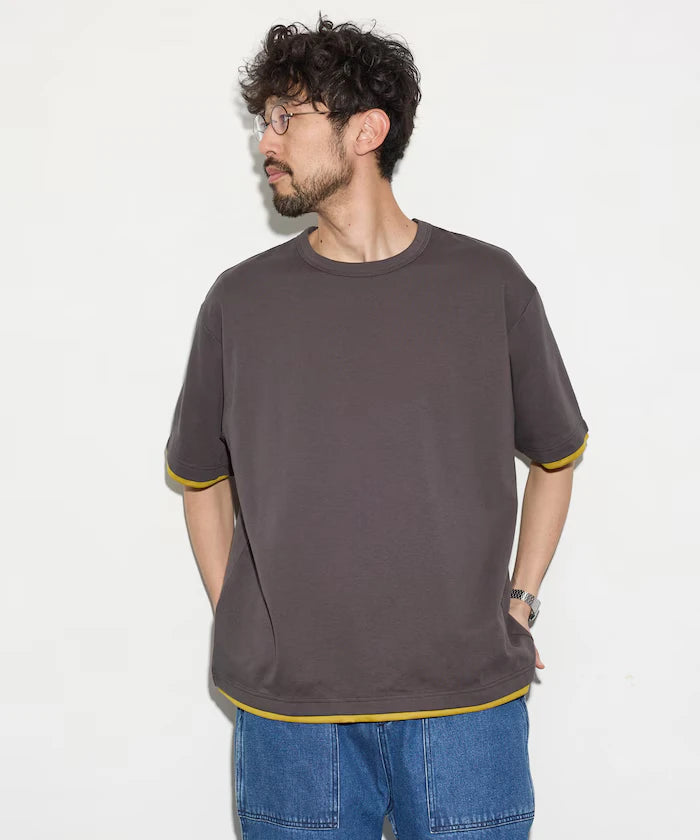 Relaxed Fit Reversible Cardboard Short Sleeve T-Shirt / Color Design