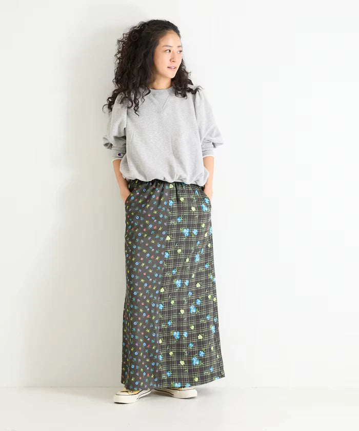 Floral Satin Skirt