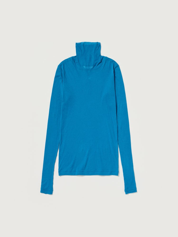SUPER HIGH GAUGE SHEER RIB TURTLE NECK L/S TEE