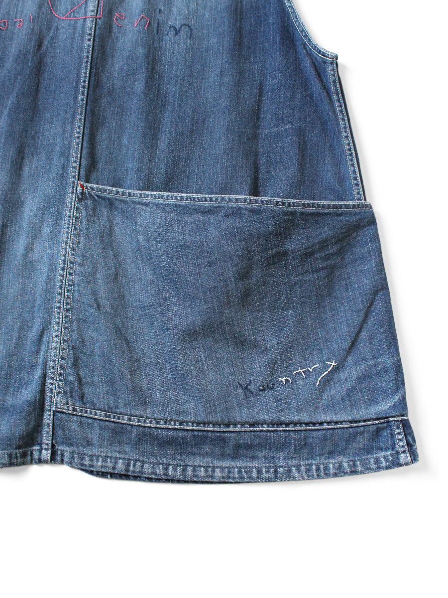 12oz Denim Sleeveless Gilet Coverall (Memory...