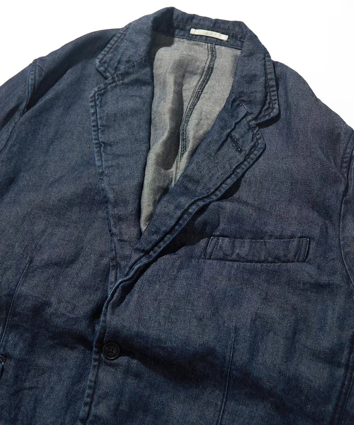 French Linen Denim Tailored Jacket