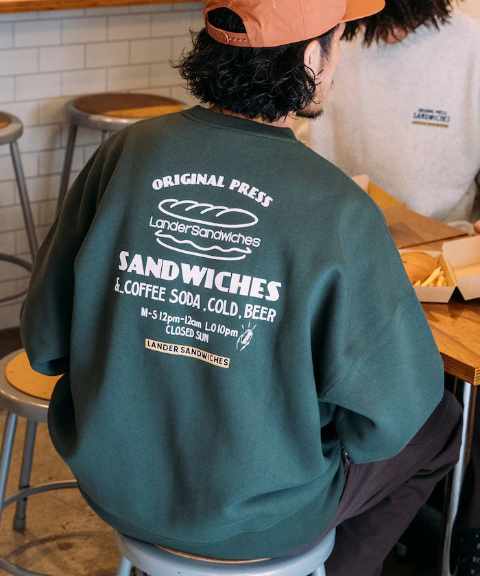 LANDER SANDWICHES×FREAK'S STORE/ Lander Limited Edition Big Silhouette Back Print Crewneck Sweat 【Limited Release】