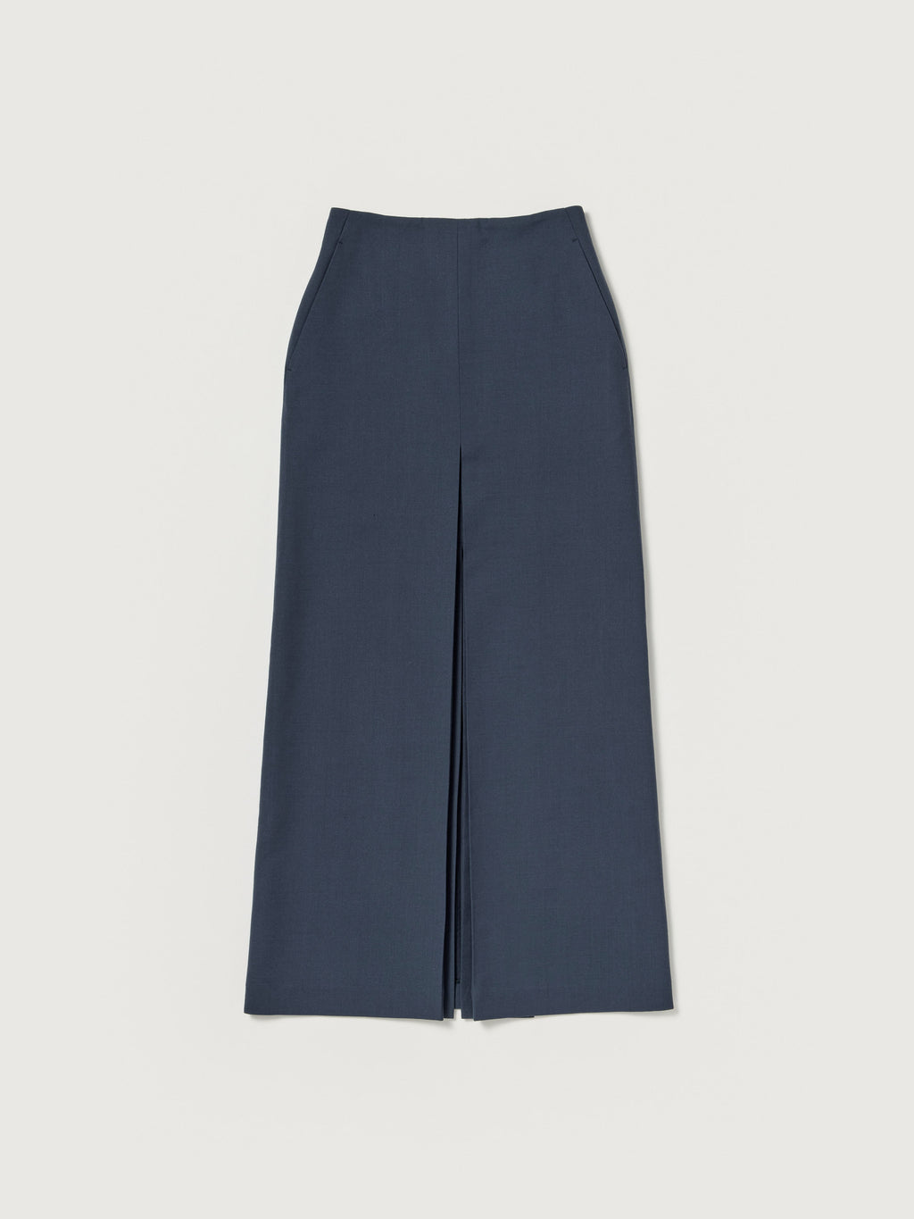 TENSE WOOL DOUBLE CLOTH SLIT SKIRT