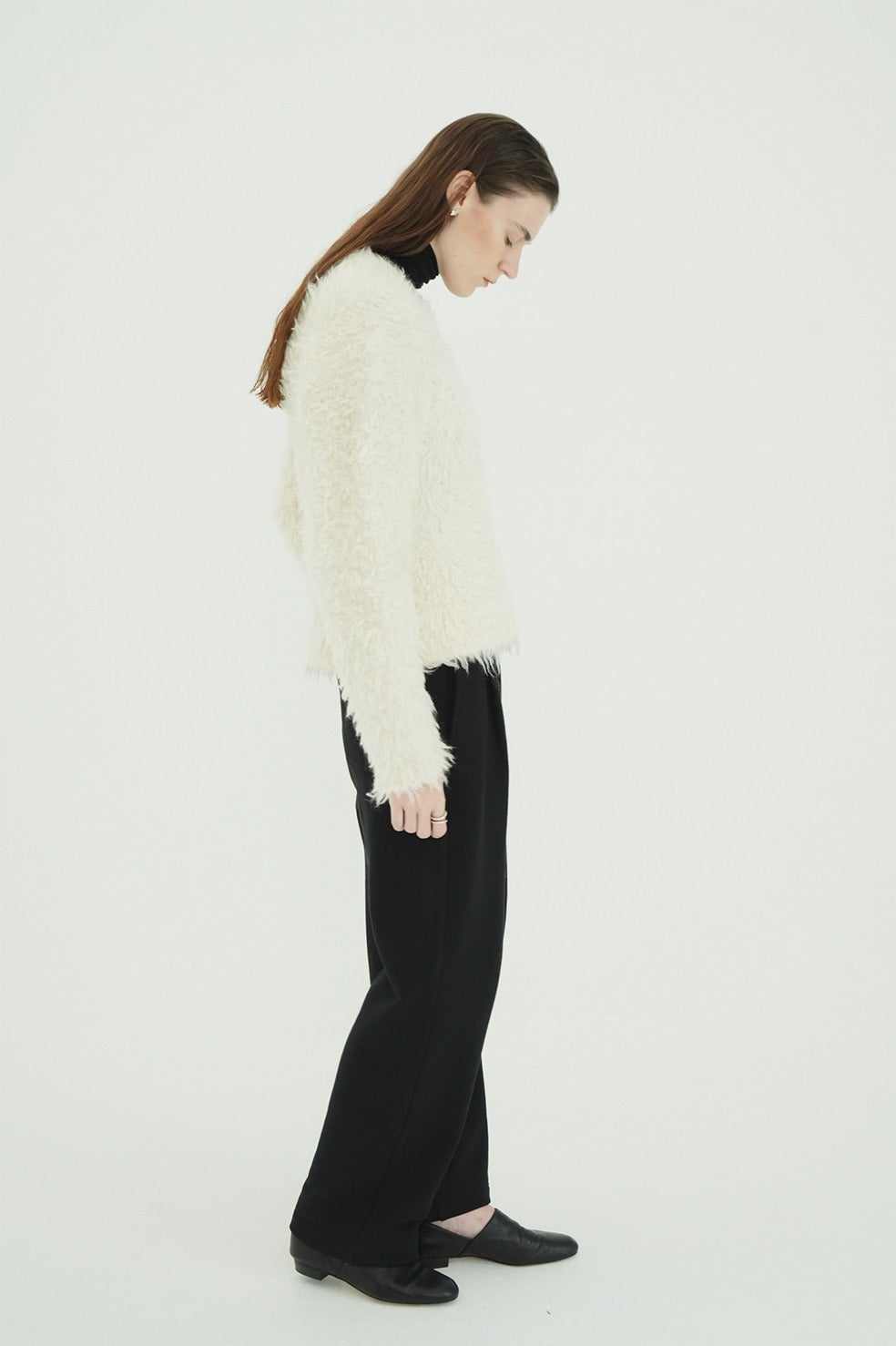 SHAGGY COMPACT KNIT CARDIGAN