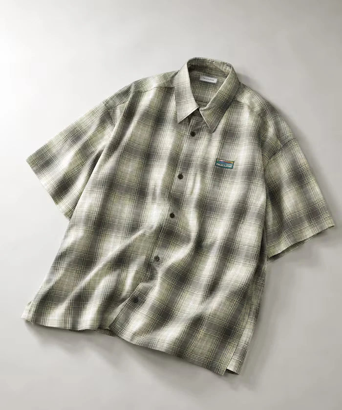Relaxed Fit Regular Collar Short Sleeve Check Shirt
