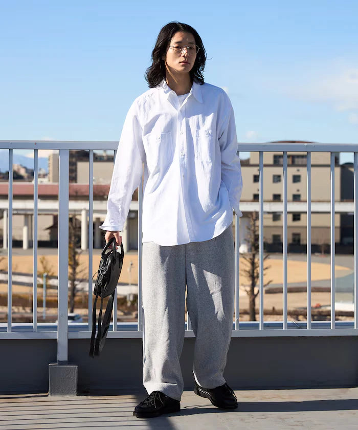 Oversized Classic Regular Collar Chambray Shirt Long Sleeve