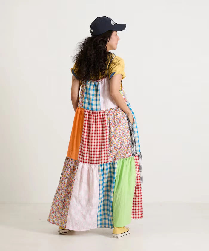 Patchwork Three-Tiered Camisole Dress
