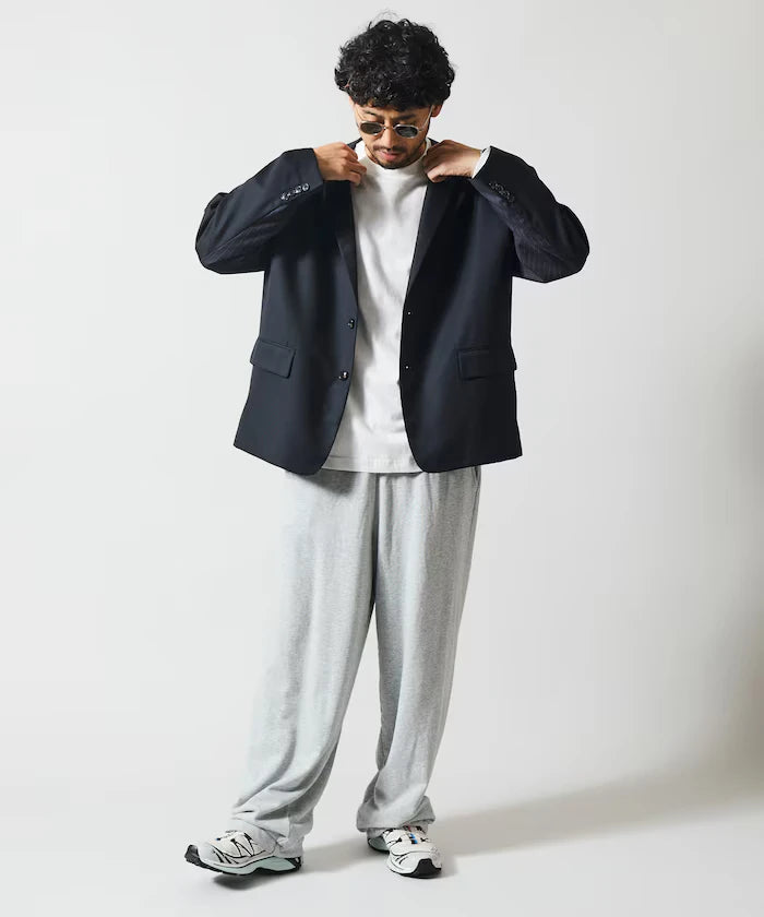 Sleeve-Contrast Tailored Jacket / Relaxed Fit