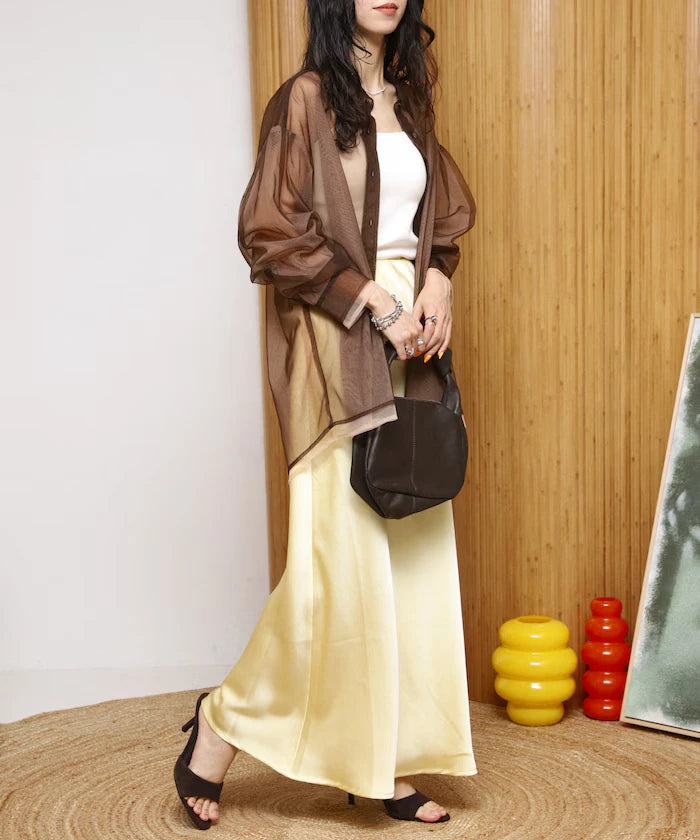 Tulle Layered Bicolor Shirt [Limited Edition]