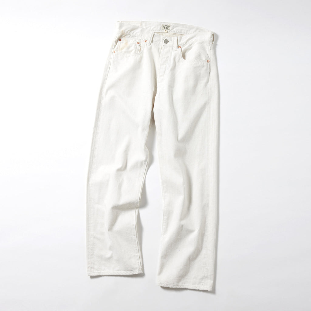 GL42473A / RECYCLED WASTE SUVIN COTTON YARN 11.5oz. DENIM 5POCKET STRAIGHT PANTS