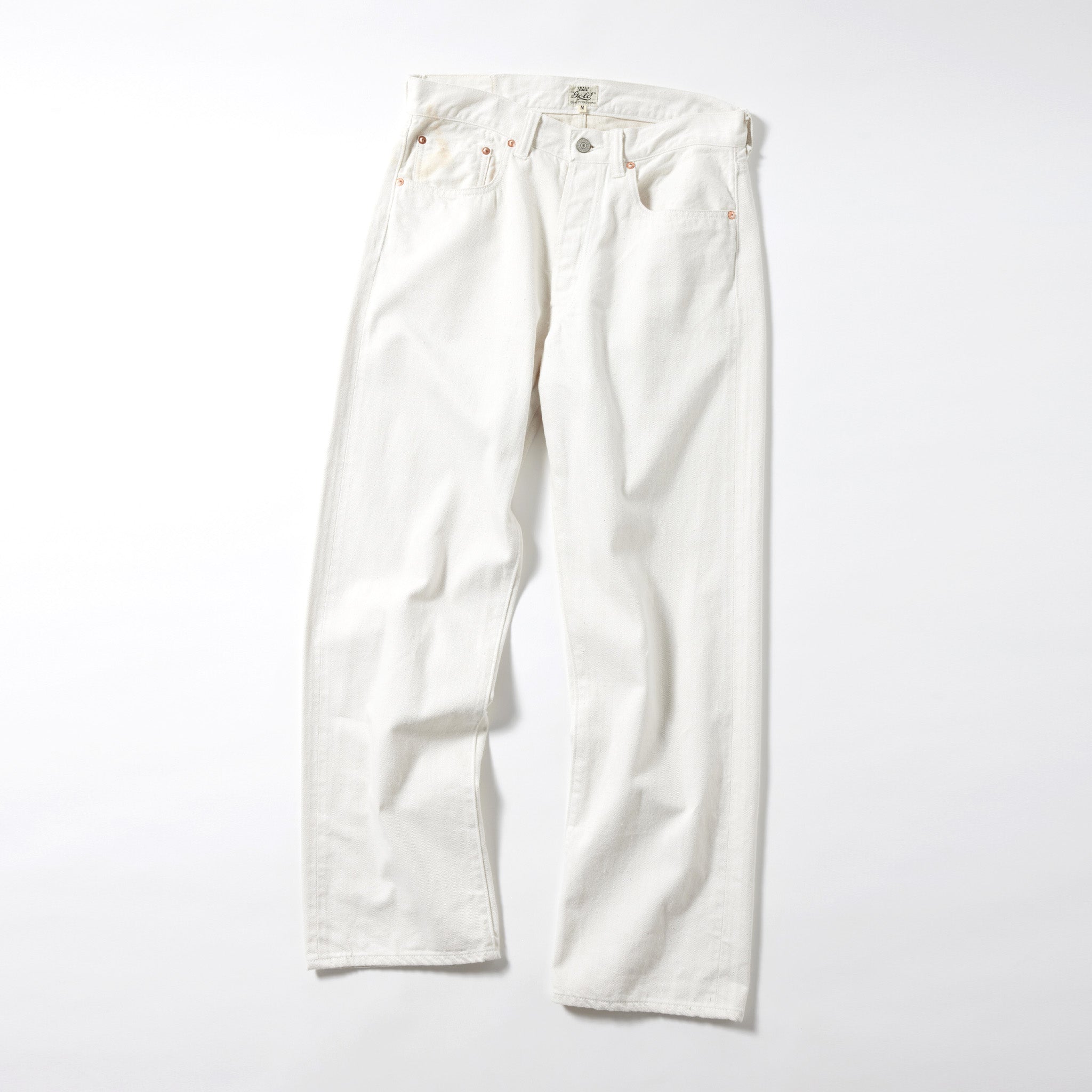 GL42473A / RECYCLED WASTE SUVIN COTTON YARN 11.5oz. DENIM 5POCKET STRAIGHT PANTS