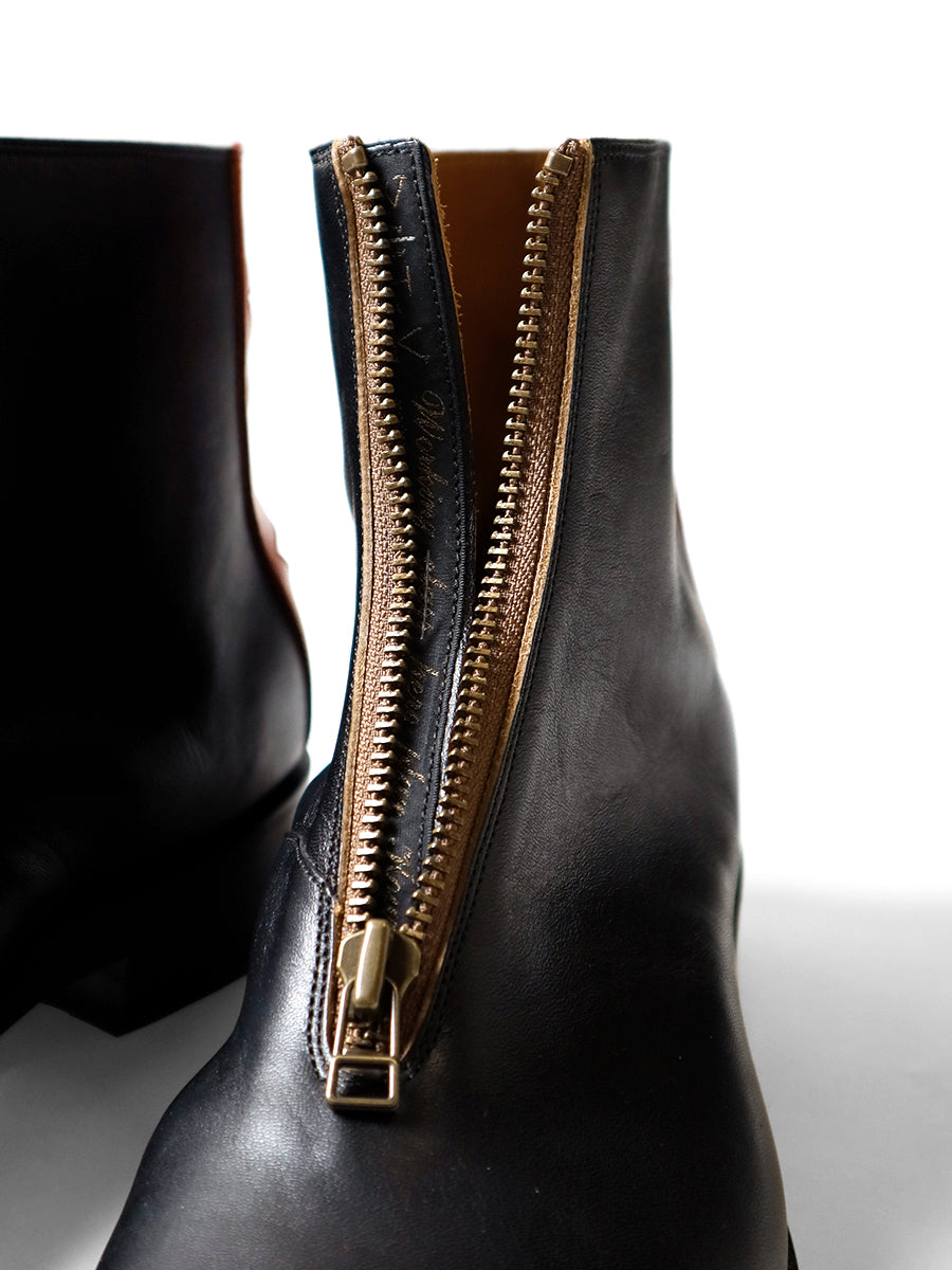 Leather ZIP UP Cafe Race Frisco Boots