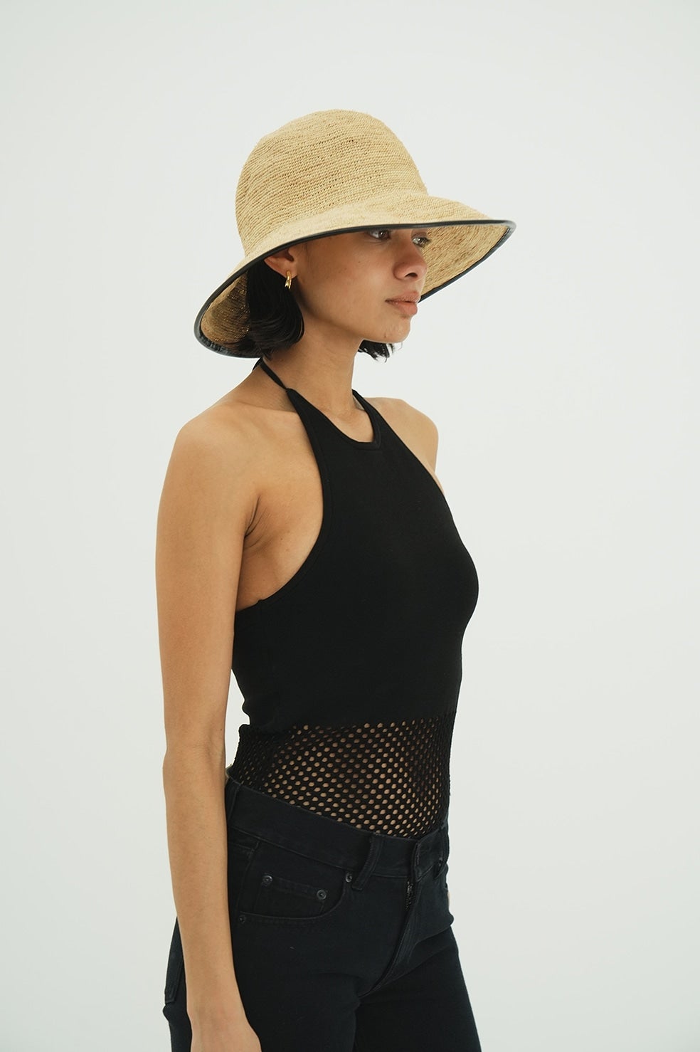 GEOMETRIC HOLE KNIT TOPS