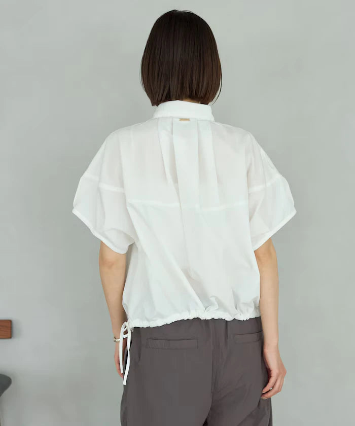 Switch Short Sleeve Hem Code Blouse