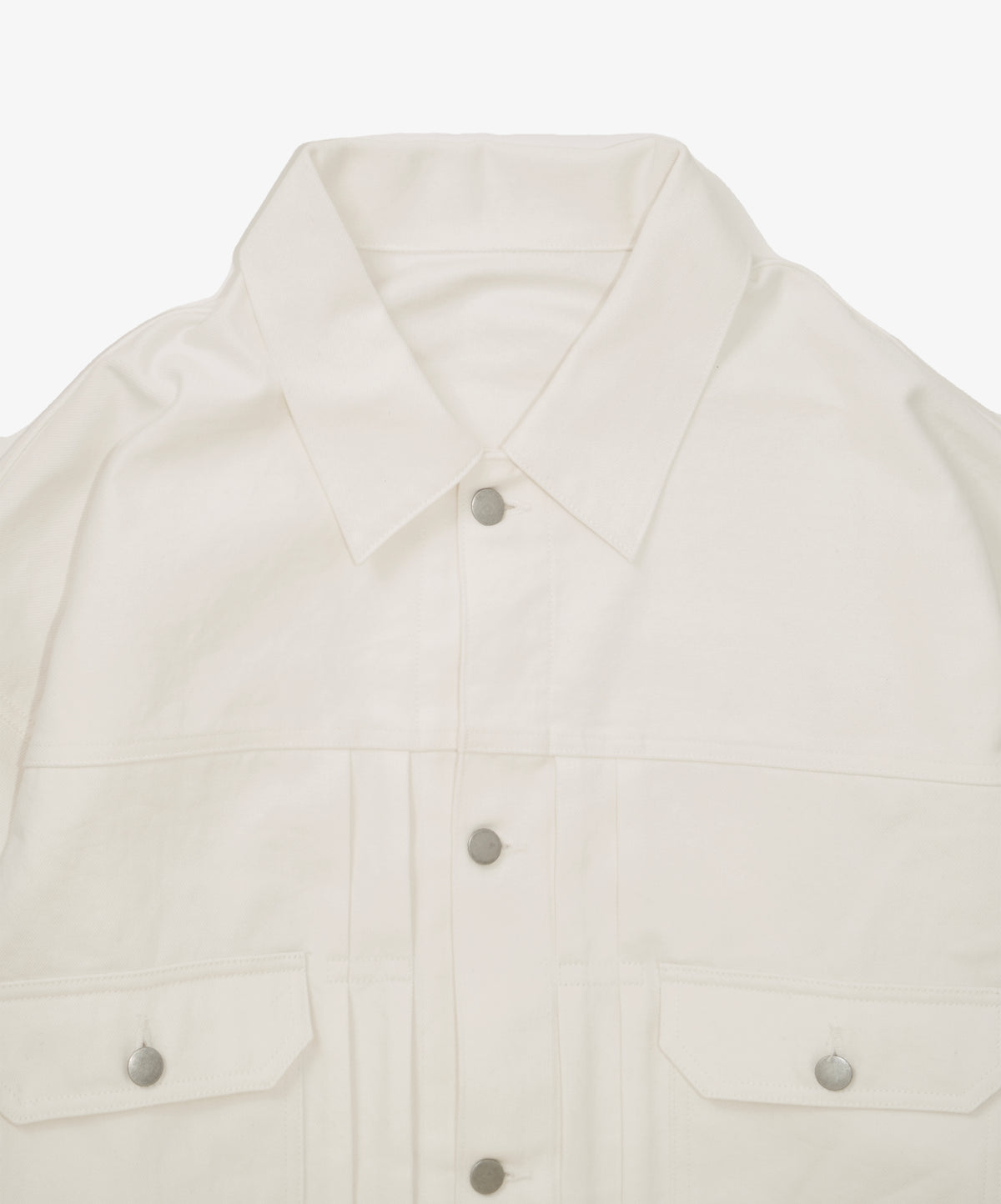 trucker jacket white denim one wash