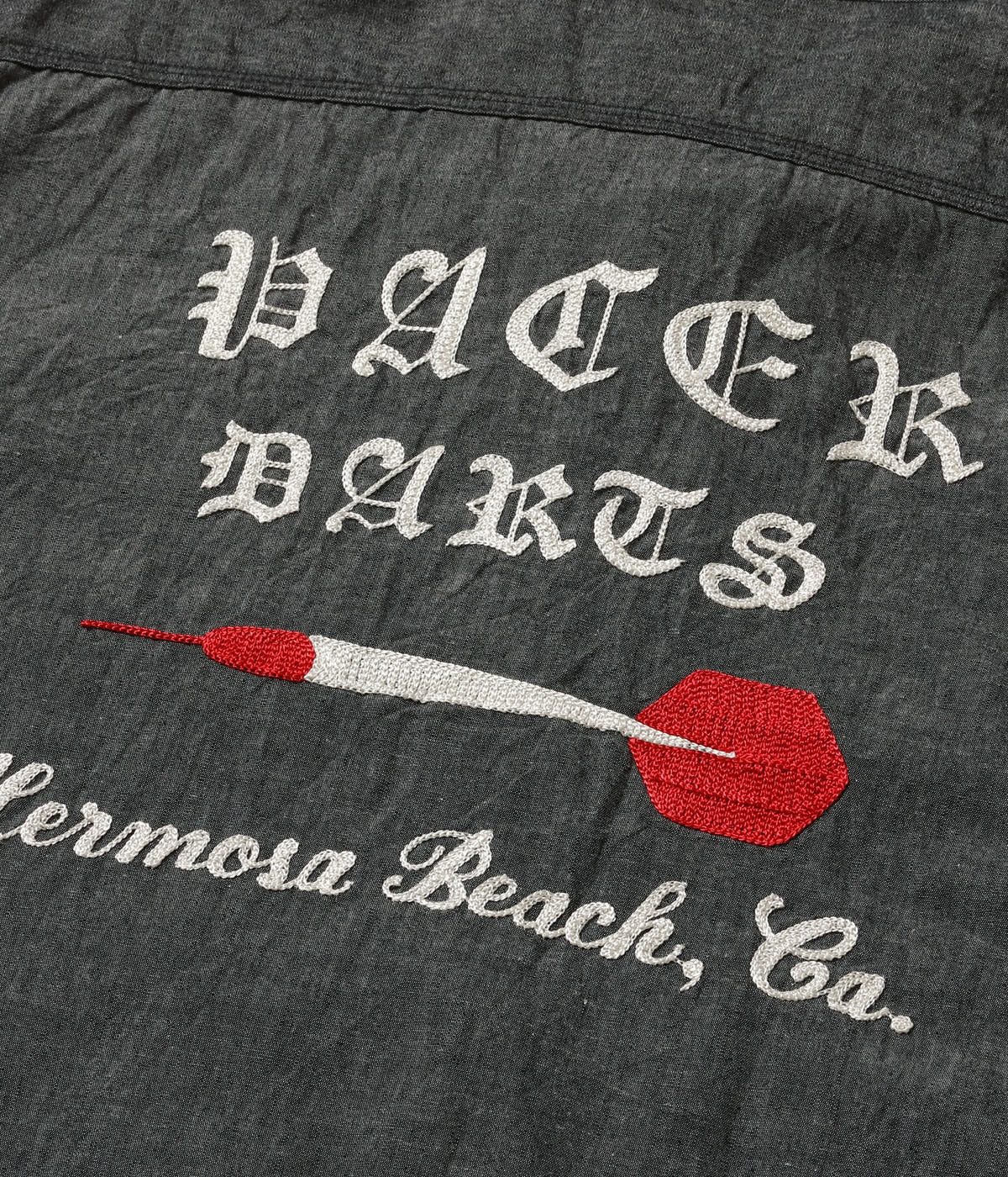 Chambray Work Shirt with Chain Embroidered