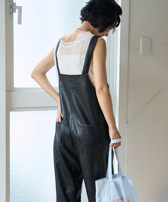 Leatherette Overalls