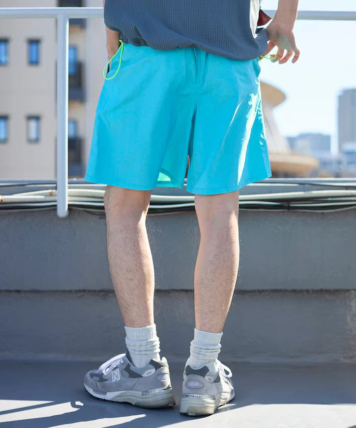Nylon Medium Length Baggy Shorts