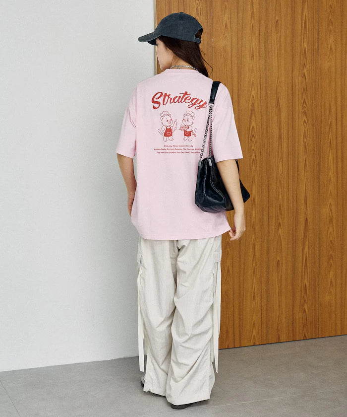 <Functional Material> STRATEGY Cat Print T-Shirt Limited Edition