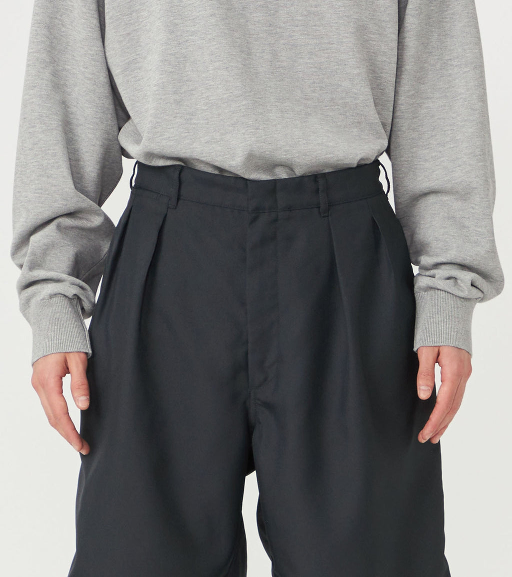 Polyester Twill Double Pleated Shorts