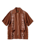 Silk Rayon Habanana Pattern Drizzle Cuba...