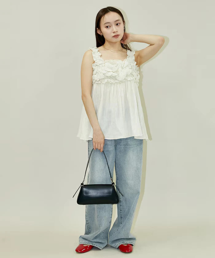 Double Gauze Gathered Camisole Blouse Limited Edition