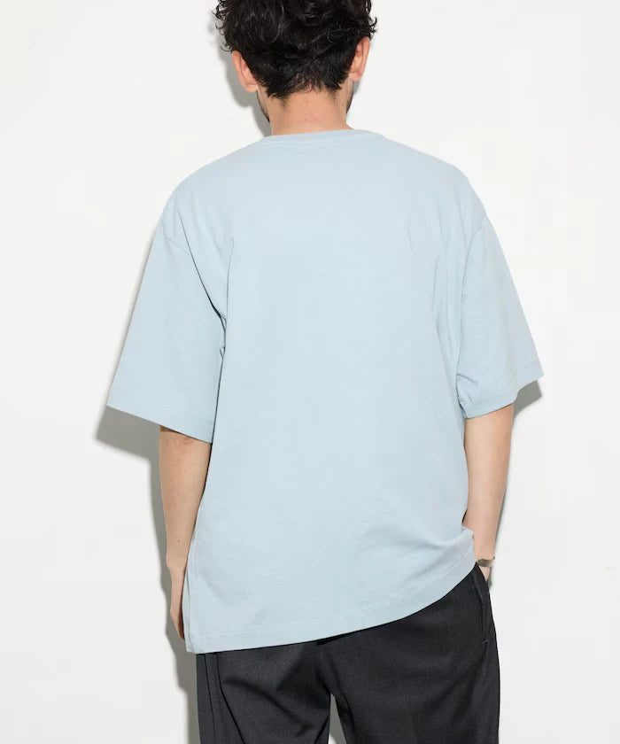 6 Ounce Front Logo Embroidered Crew Neck T-Shirt / One Point Design T-Shirt Left Chest Embroidery First Limited Edition