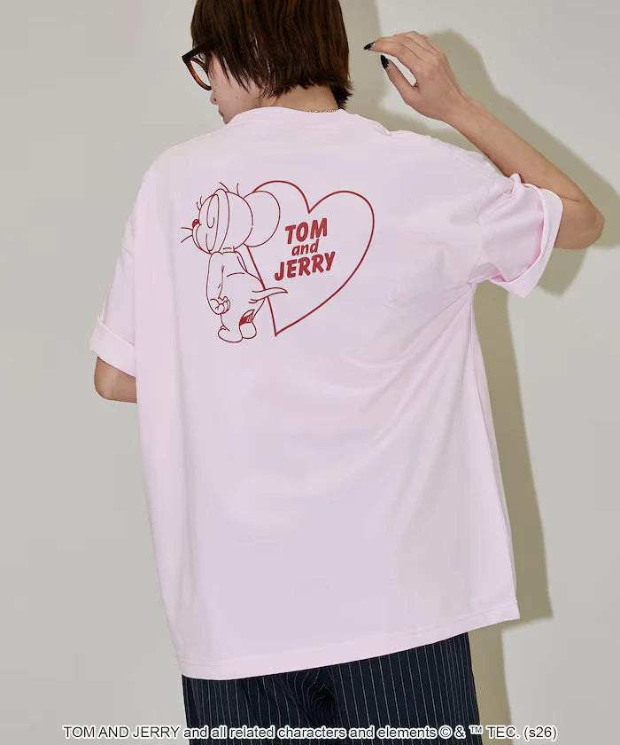 <Functional Material> TOM AND JERRY Heart Graphic T-Shirt Limited Edition