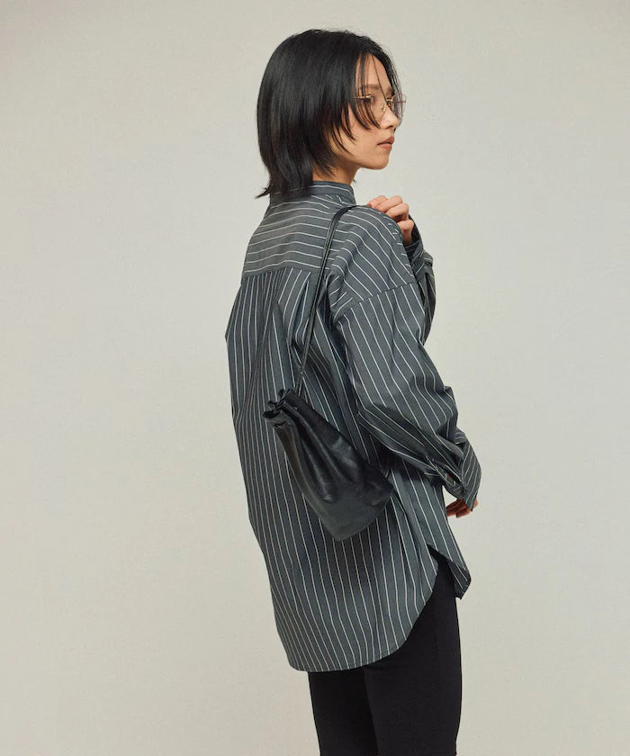 Oversized Long Sleeve Brooch Shirt