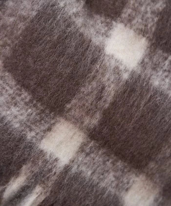 Cashmere Check Volume Scarf
