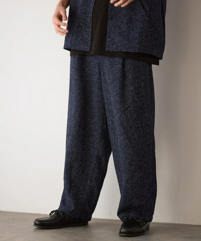 Dry Touch Summer Tweed Spindle Easy Wide Pants