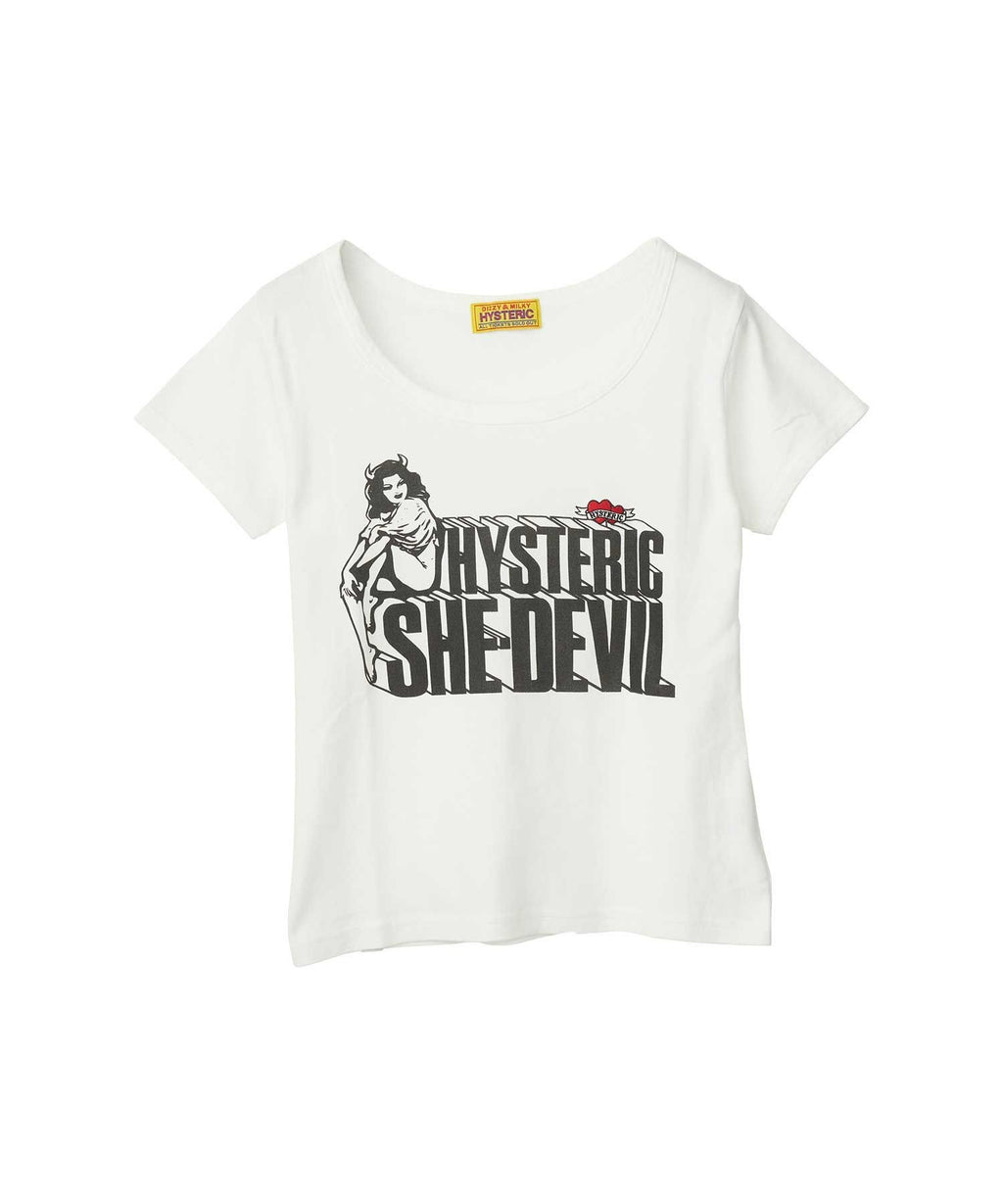 SHE DEVIL HEART Embroidered Chibi T-Shirt