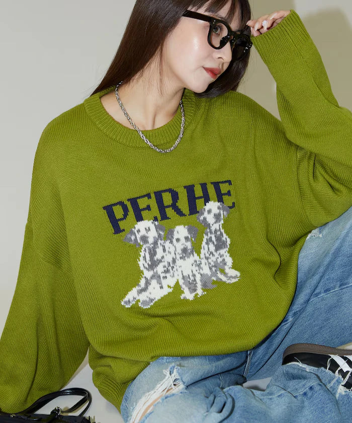 Dalmatian Dog Design Jacquard Knit Limited Edition