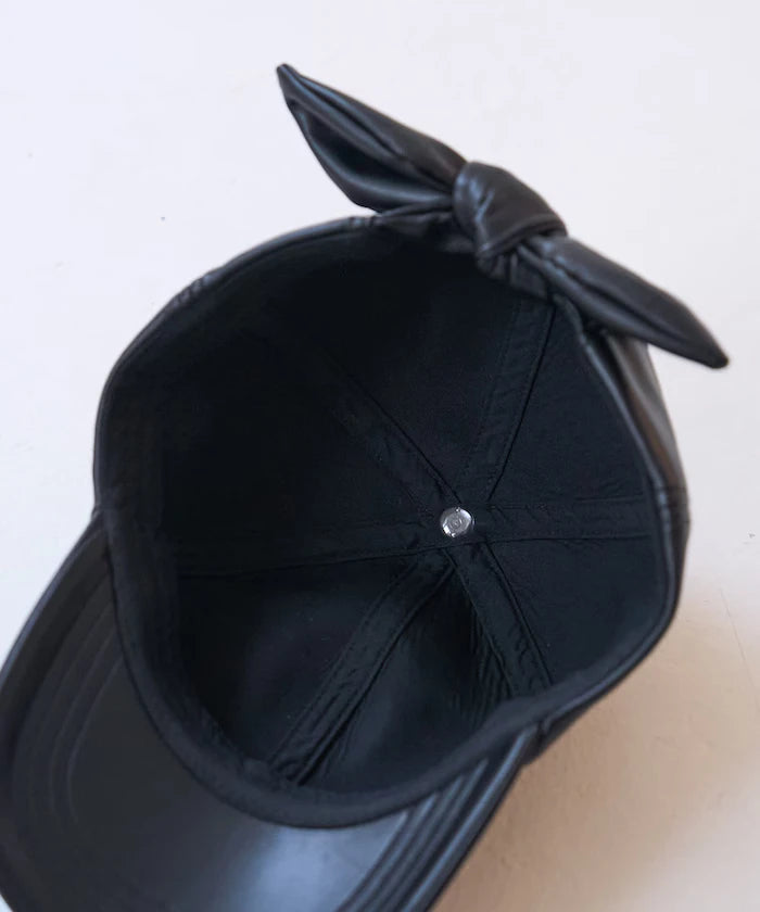 PU Ribbon Cap/Fake Leather Cap