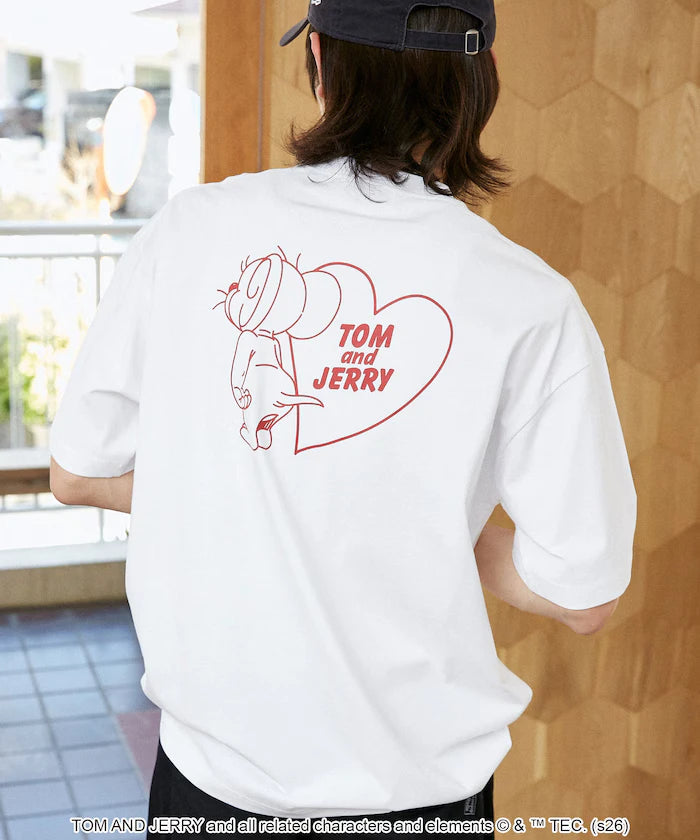 <Functional Material> TOM AND JERRY Heart Graphic T-Shirt Limited Edition