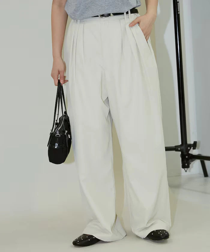 Color Tuck Slacks Pants Limited Release