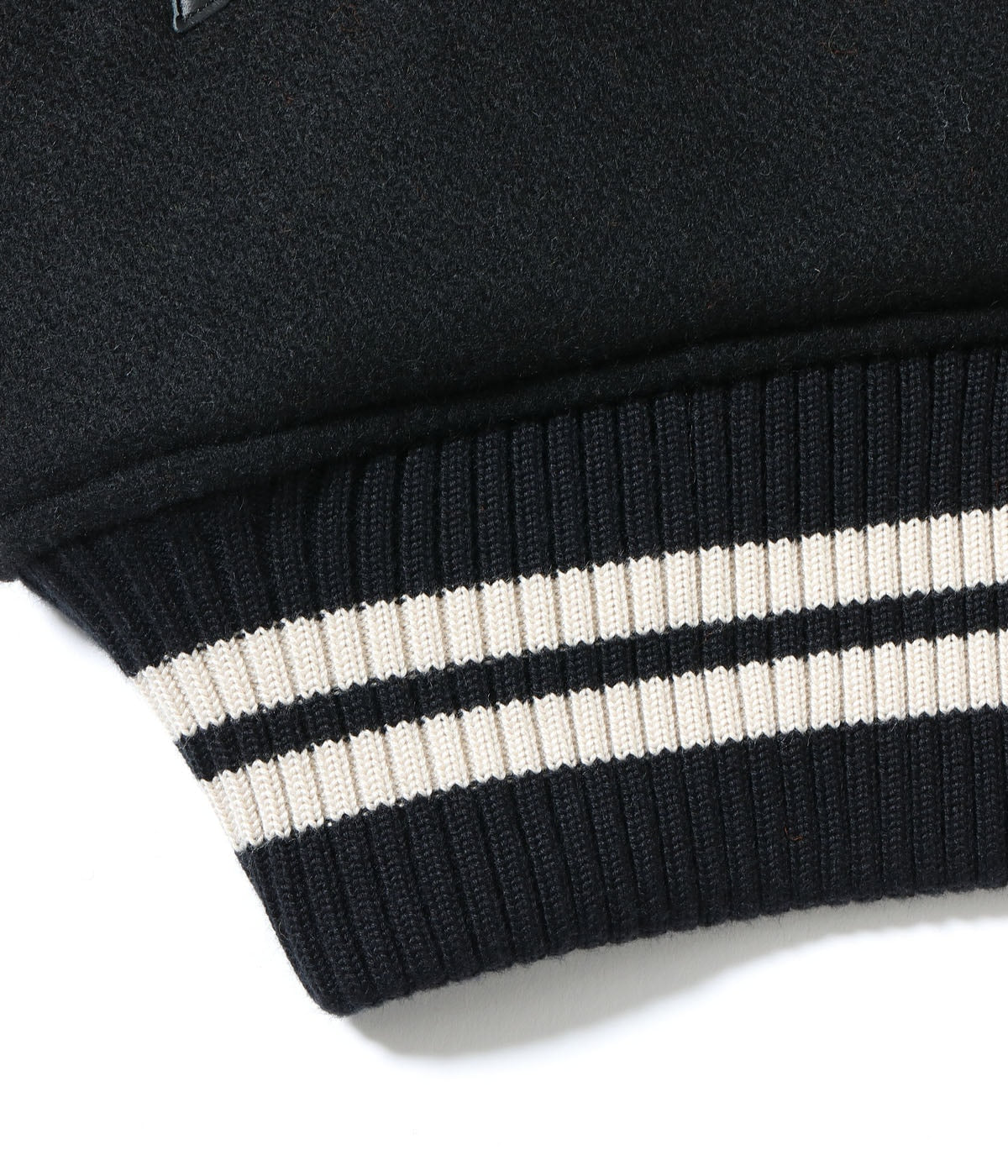 30oz. WOOL MELTON AWARD JACKET “BLUE PECKERS” (BLACK)