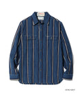 FICTION ROMANCE 5.5oz. INDIGO STRIPE WORK SHIRT