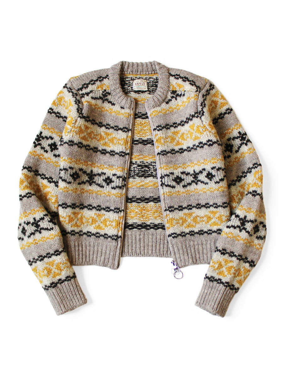 3G Wool Yellowknife Fair Isle ZIP Short...