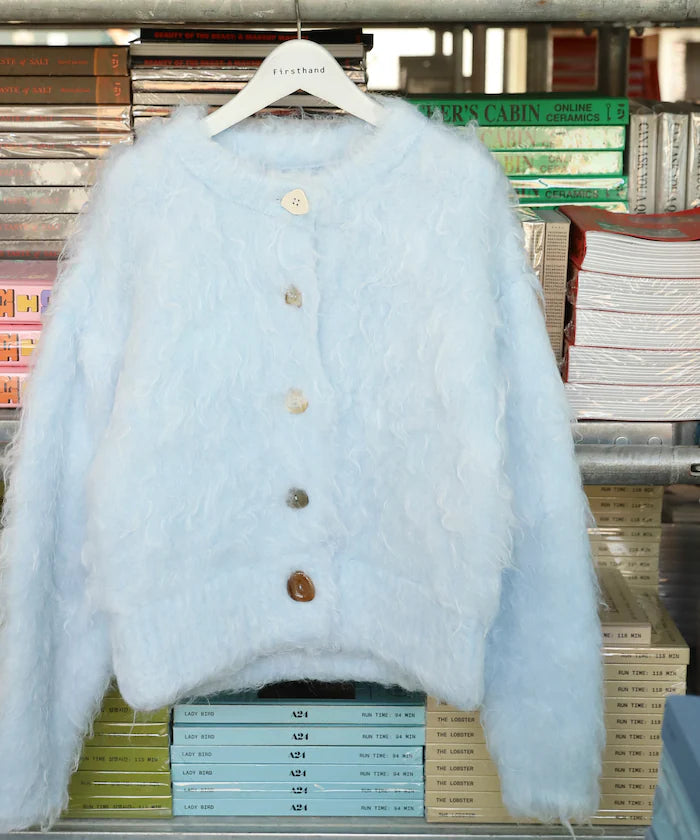 Variation Button Shaggy Knit Cardigan
