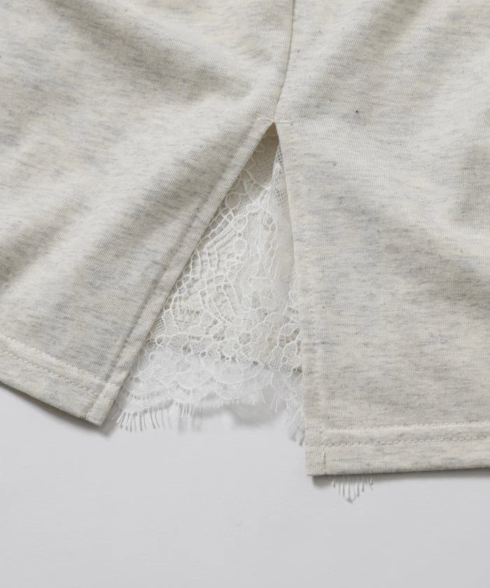 Lace Docking Draped Neck Top 【Limited Edition】