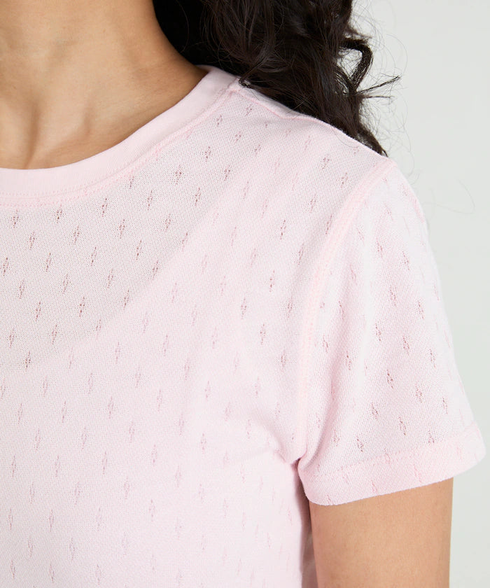 Eyelet Mini Sweat Short Sleeve T-Shirt