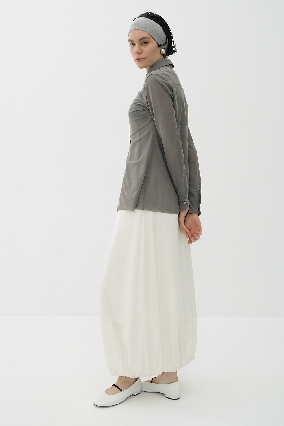 SATIN BALLOON SKIRT