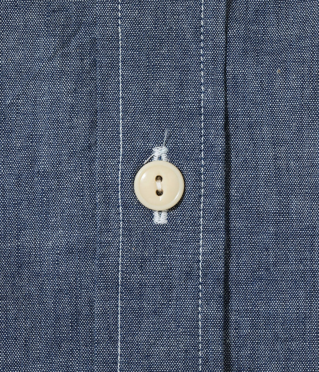 Chambray Work Shirt with Chain Embroidered