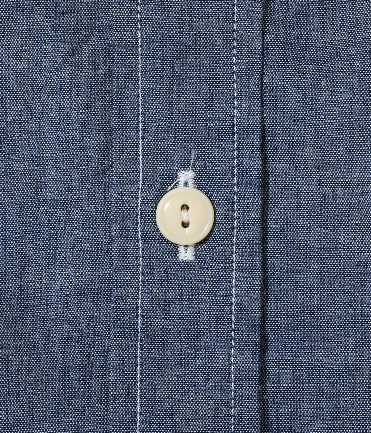 Chambray Work Shirt with Chain Embroidered