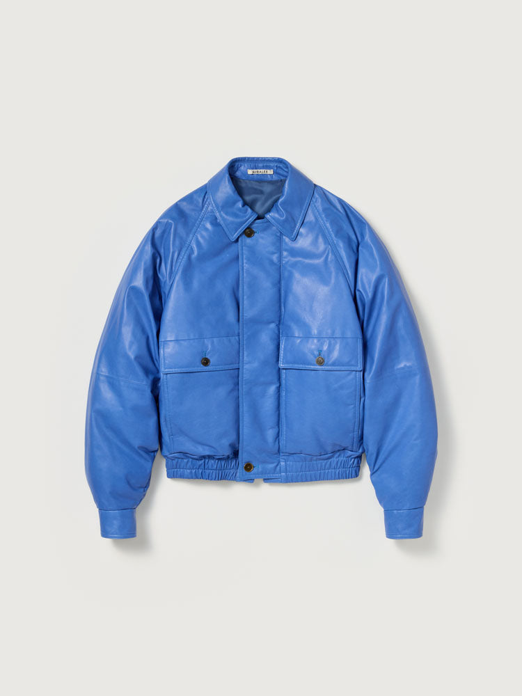 FINE CALF LEATHER DOWN BLOUSON