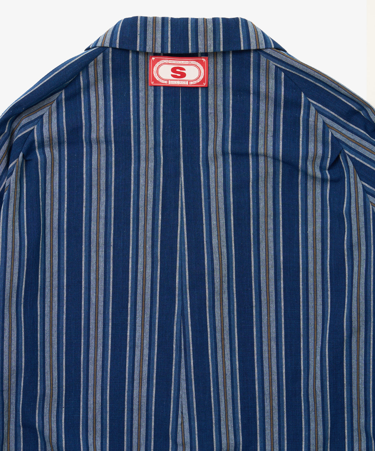 bingo kasuri veste two button yellow navy stripe