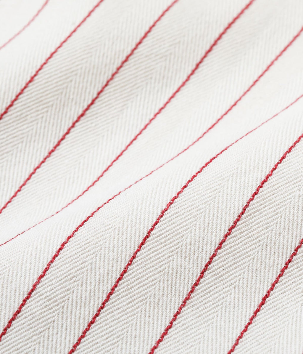 COKE STRIPE WORK SHIRT with CHAIN EMBROIDERED